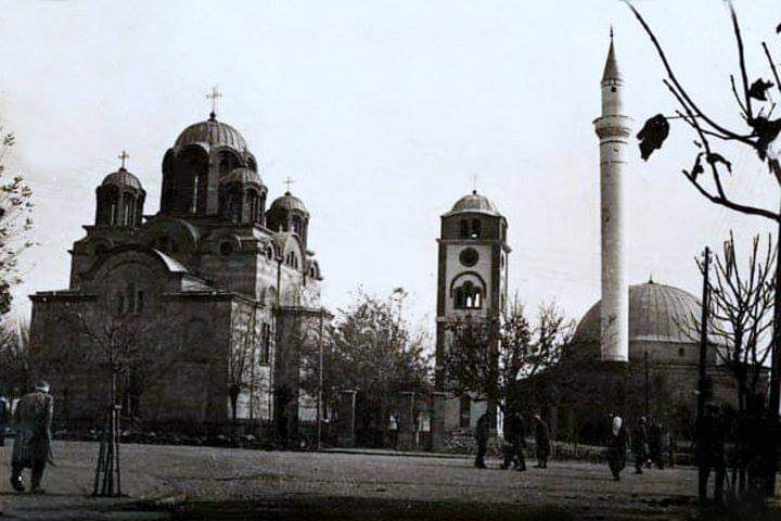 Собор Стефана Уроша, Урошевац (Урошевацкий округ, Сербия). архивная фотография, Почтовая фотооткрытка 1957 г.