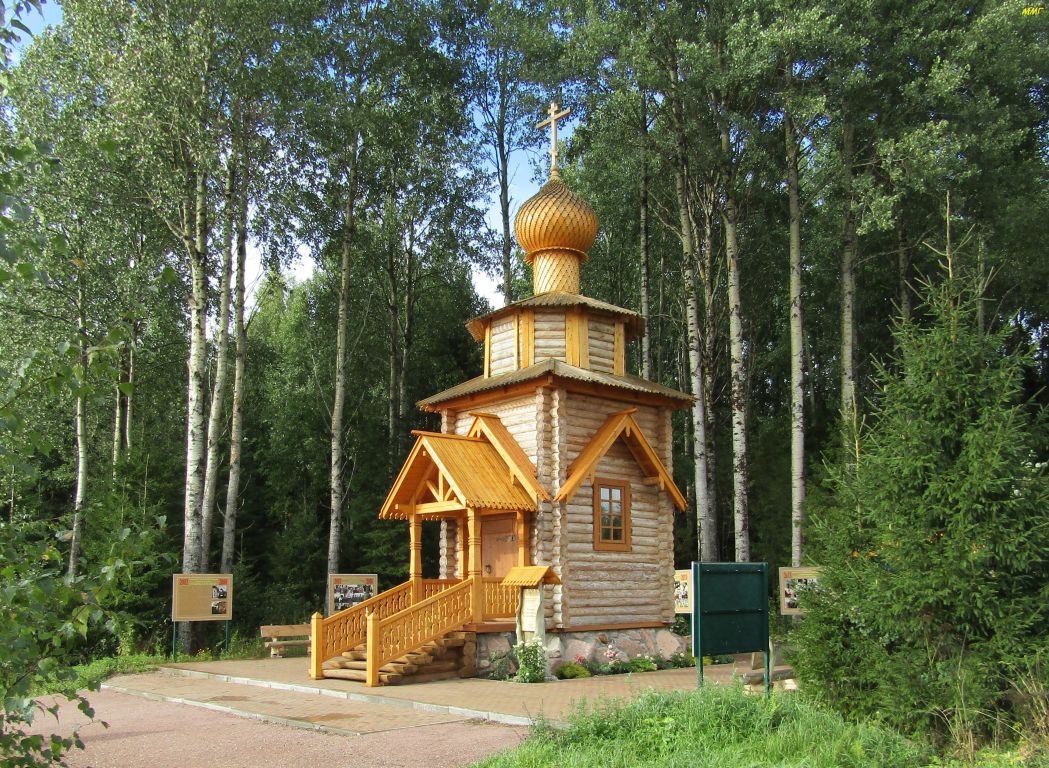 Антониево-Дымский Троицкий мужской монастырь. Часовня Тихвинской иконы Божией Матери, Броневик (Бокситогорский район, Ленинградская область). фасады