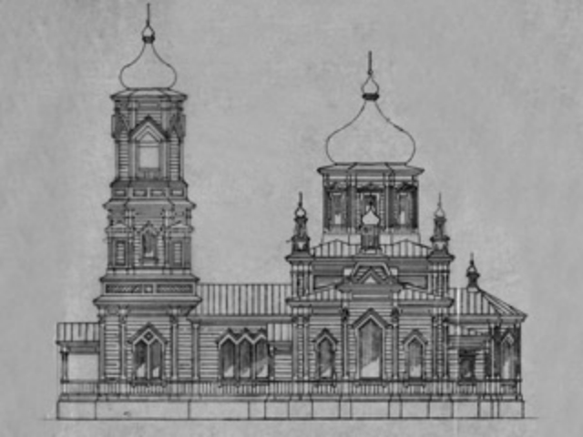 Церковь Казанской иконы Божией Матери, Быков Отрог (Балаковский район, Саратовская область). графика, Проект (1904), источник: saratovregion.ucoz.ru/region/balakovskiy/bykov_otrog