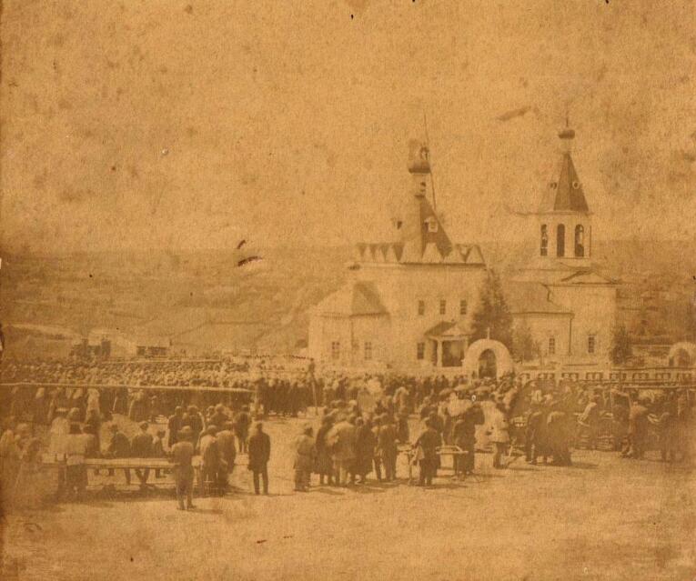 Церковь Иоанна Дамаскина, Сергач (Сергачский район, Нижегородская область). архивная фотография, Фото 1881 г. из собрания Краеведческого музея имени В.А. Громова