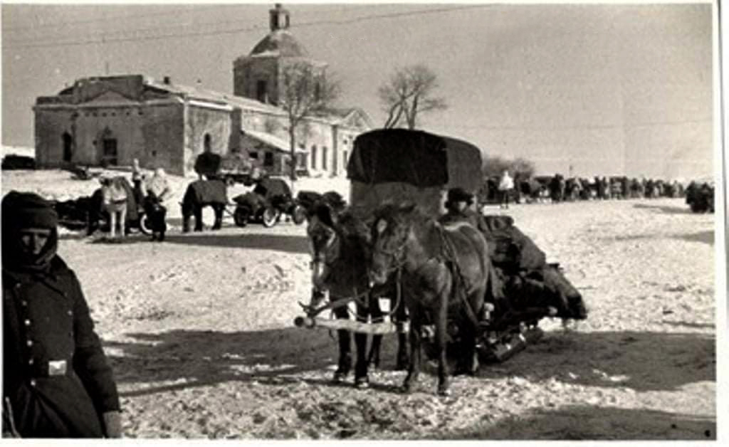 Церковь Николая Чудотворца (старая), Верхнее Турово (Нижнедевицкий район, Воронежская область). архивная фотография, Фото 1942 г. с аукциона e-bay.de