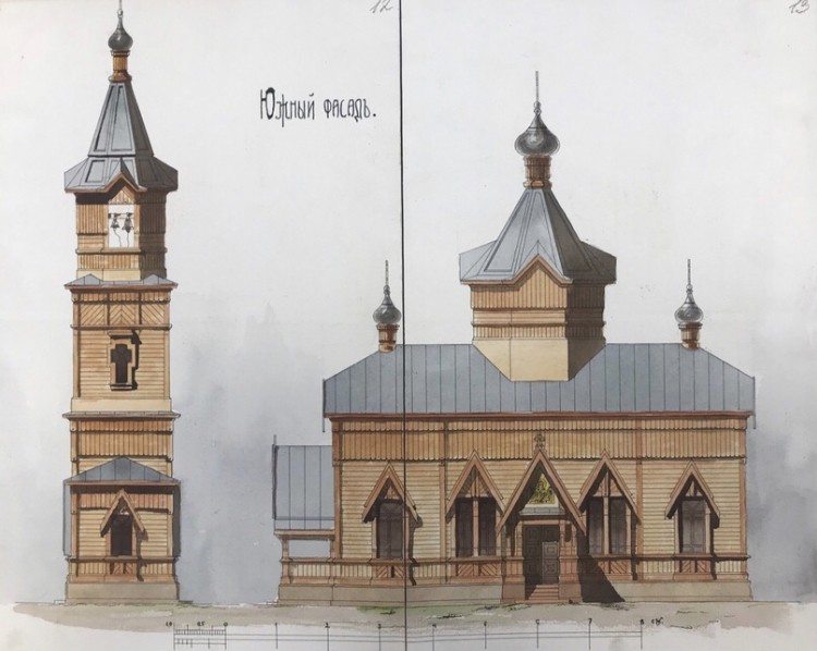 Церковь Троицы Живоначальной, Александровка, урочище (Арский район, Республика Татарстан). графика