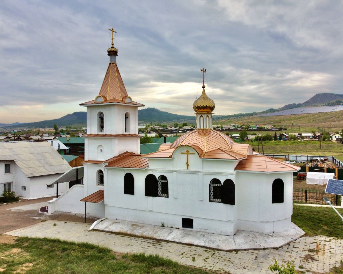 Церковь Воздвижения Креста Господня, Тарбагатай (Тарбагатайский район, Республика Бурятия). фасады, Вид с ЮВ