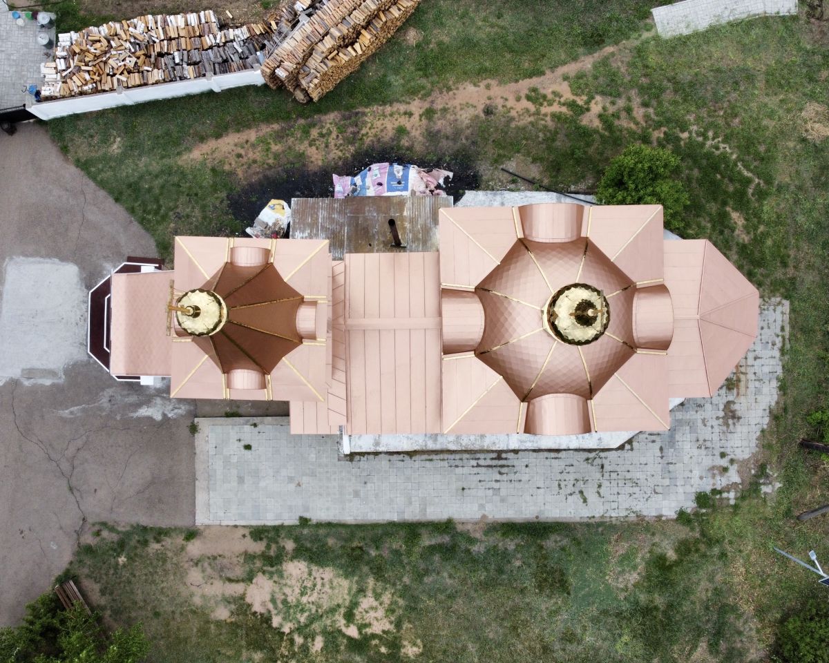 Тарбагатай. Церковь Воздвижения Креста Господня. архитектурные детали, Сверху 