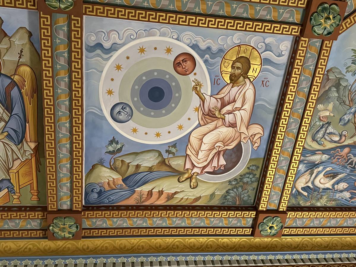 Церковь Татианы, Когалым (Когалым, город, Ханты-Мансийский автономный округ). интерьер и убранство, Роспись на потолке (под клиросом)