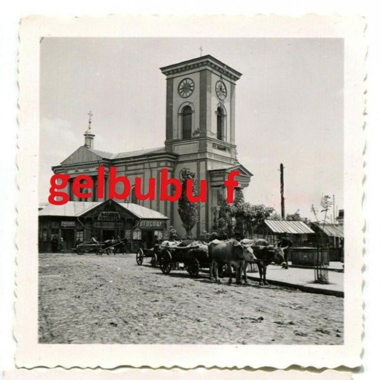 Церковь Илии Пророка, Бырлад (Васлуй, Румыния). архивная фотография, Вид колокольни после землетрясения 1940 г. Фото 1941 г. с аукциона e-bay.de