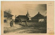 Церковь Успения Пресвятой Богородицы, Почтовая фотооткрытка 1918 г.<br>, Викову-де-Сус, Сучава, Румыния
