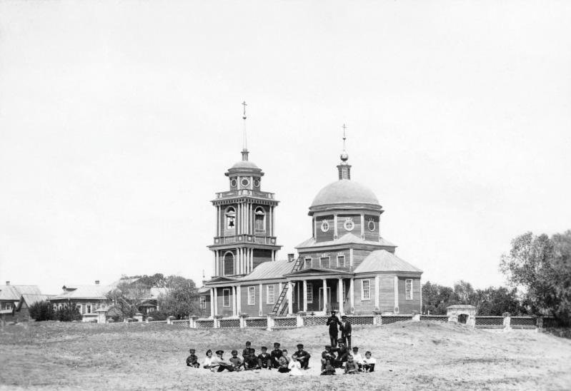 Церковь Кира и Иоанна, Ловецкие Борки (Луховицкий городской округ, Московская область). архивная фотография, Фото ок. 1896-1903 гг., автор Павел Левинский. источник: pastvu.com/p/466827
