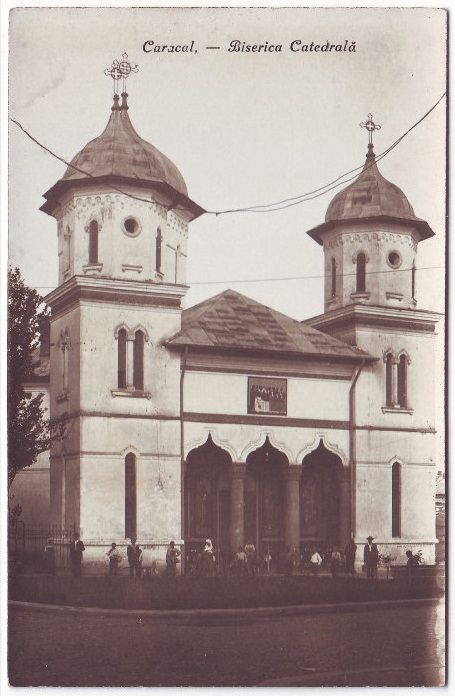 Церковь Успения Пресвятой Богородицы, Каракал (Олт, Румыния). архивная фотография, Тиражная почтовая открытка 1910-х годов