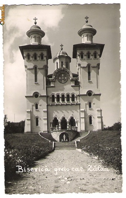 Собор Успения Пресвятой Богородицы, Залэу (Сэлаж, Румыния). архивная фотография, Тиражная почтовая открытка 1930-х годов