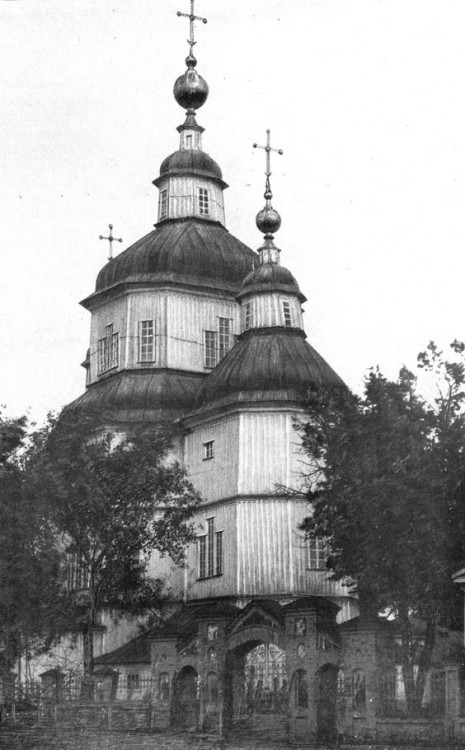 Зеньков. Церковь Покрова Пресвятой Богородицы. архивная фотография, Общий вид, фото С.А. Таранушенко, 1928 г.