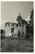 Церковь Георгия Победоносца, Храм после бомбардировки 24.04.1944 г. Фото с аукциона e-bay.de<br>, Плоешти, Прахова, Румыния