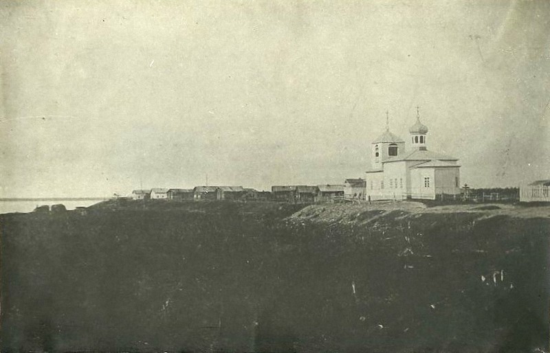 Церковь Георгия Победоносца (старая), Петрунь (Инта, город, Республика Коми). архивная фотография, Фото 1925 года из фондов Национального музея Республики Коми