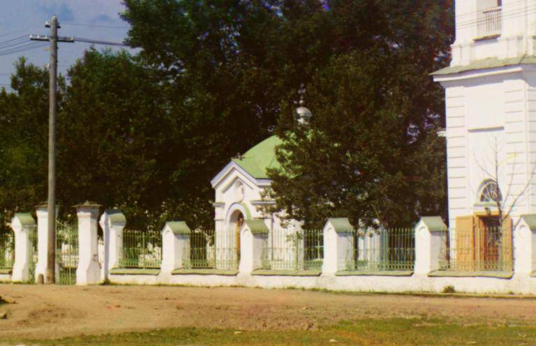 Петрозаводск. Часовня над могилой блаженного Фаддея. архивная фотография, Фото Прокудина—Горского