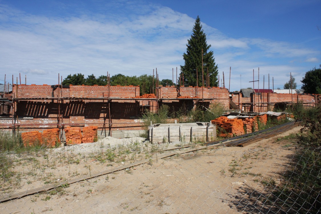 Возведение храма, документальные фотографии. Церковь Преображения Господня (новая), Полотняный Завод (Дзержинский район, Калужская область)