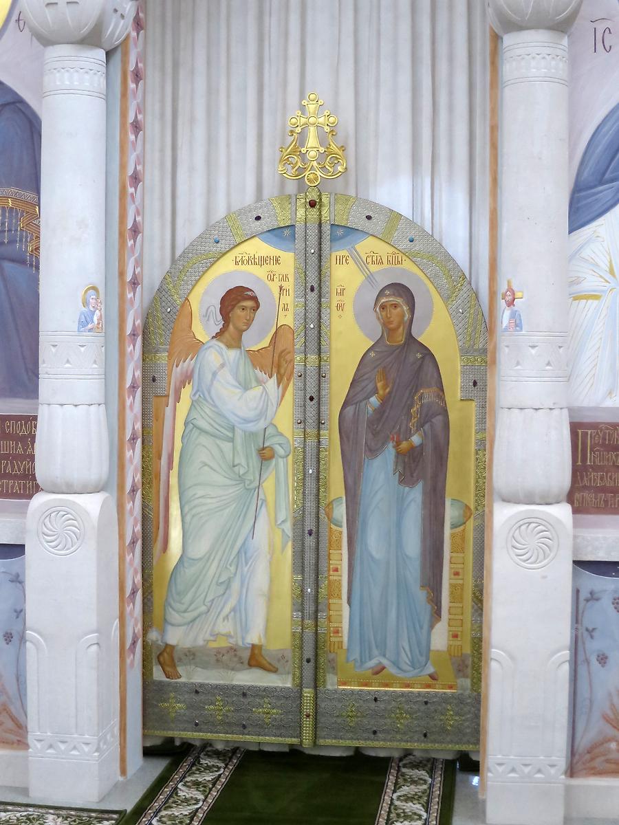 Царские врата, интерьер и убранство. Церковь Тихона, Патриарха Всероссийского, Северное Тушино (Северо-Западный административный округ (СЗАО), г. Москва)