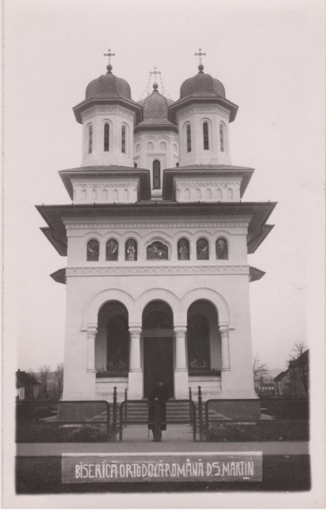 Церковь Георгия Победоносца, Тырнэвени (Муреш, Румыния). архивная фотография, Почтовая фотооткрытка 1940 г.