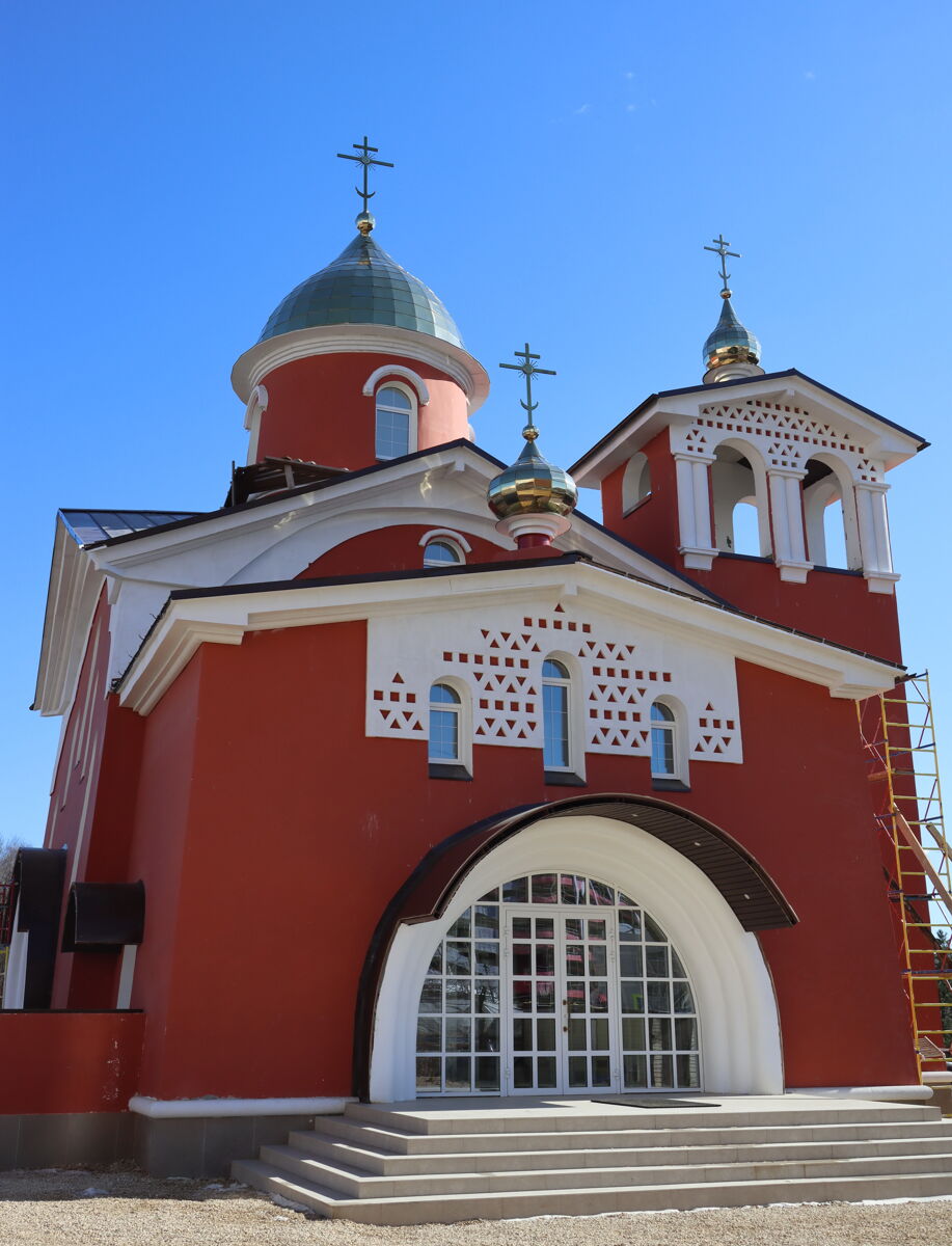 Церковь Георгия Победоносца в Московском (строящаяся), Московский (Новомосковский административный округ (НАО), г. Москва). фасады, Вид с запада
