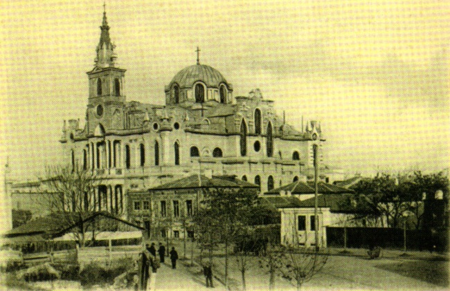 Брэила. Церковь Благовещения Пресвятой Богородицы. архивная фотография, Тиражная почтовая открытка 1900-х годов