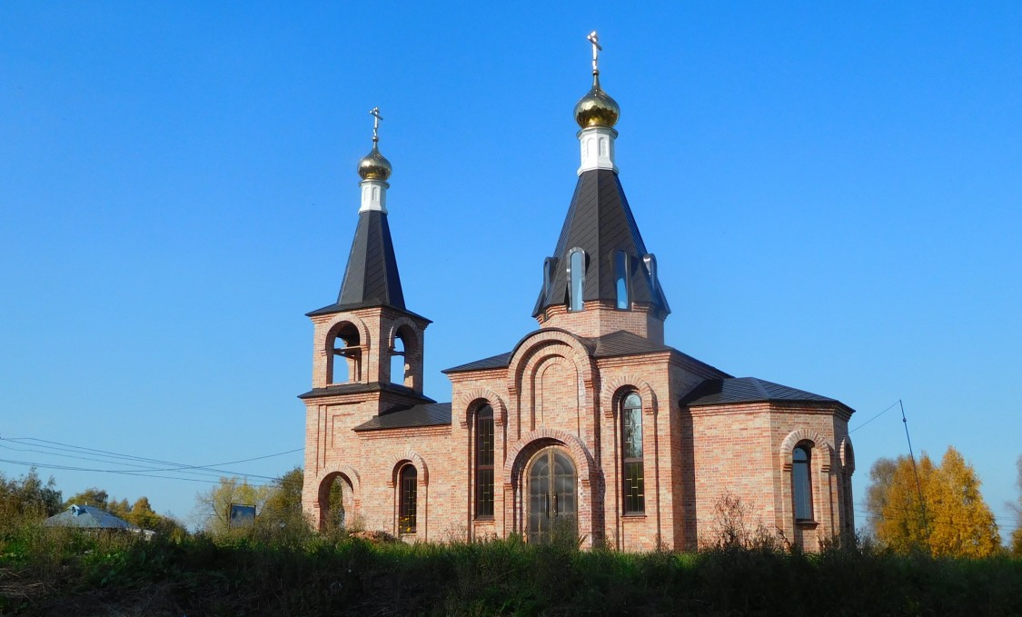 Жданово. Церковь Николая Петроградского (Розова). общий вид в ландшафте