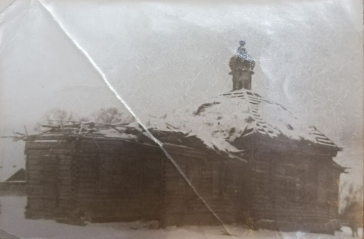 Церковь Михаила Архангела (старая), Кабан-Бастрык (Заинский район, Республика Татарстан). архивная фотография, Фотография 1960-70-х годов. Источник: Туганайлар