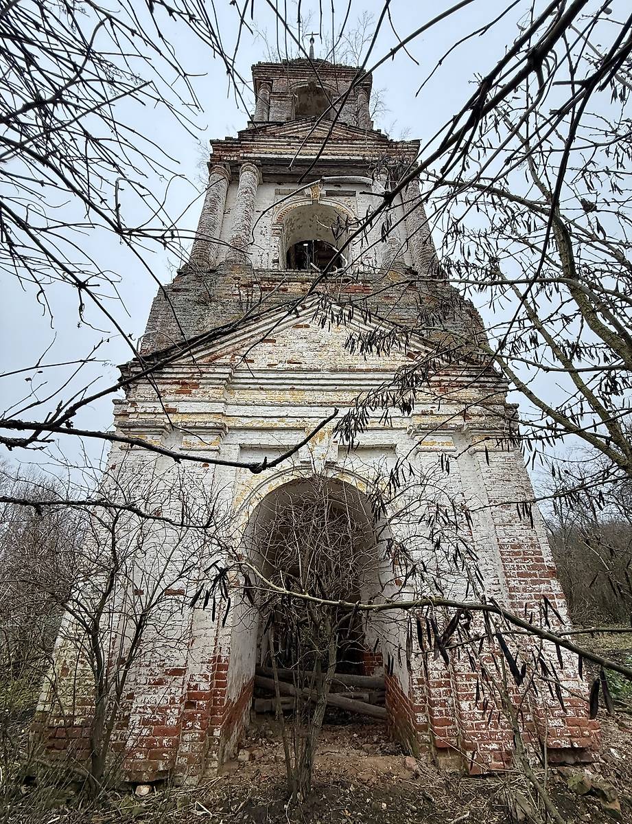Вид с запада, фасады. Церковь Покрова Пресвятой Богородицы, Насакино (Сусанинский район, Костромская область)