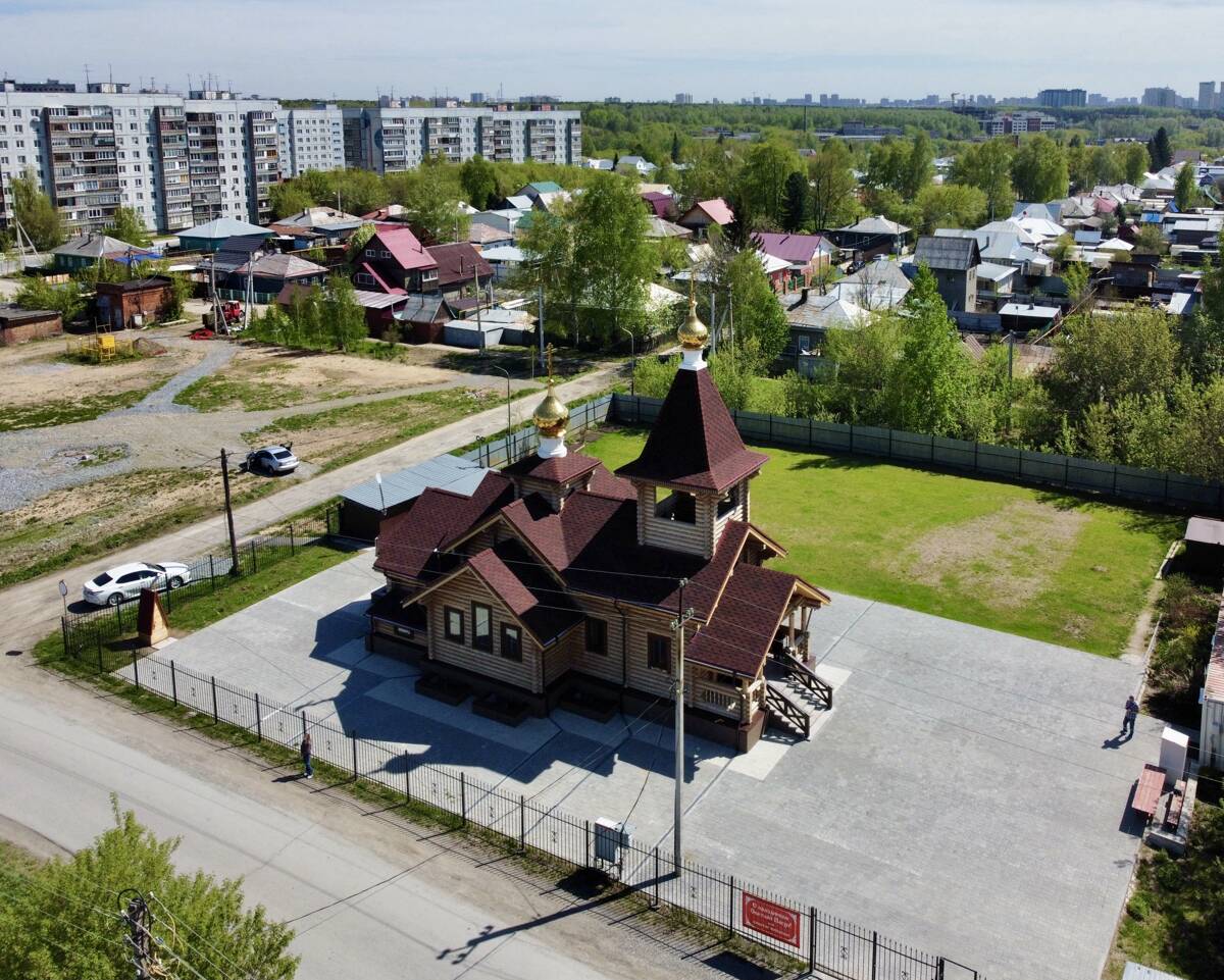 Церковь Георгия Победоносца в Северном, Новосибирск (Новосибирск, город, Новосибирская область). фасады, Общий вид с СЗ