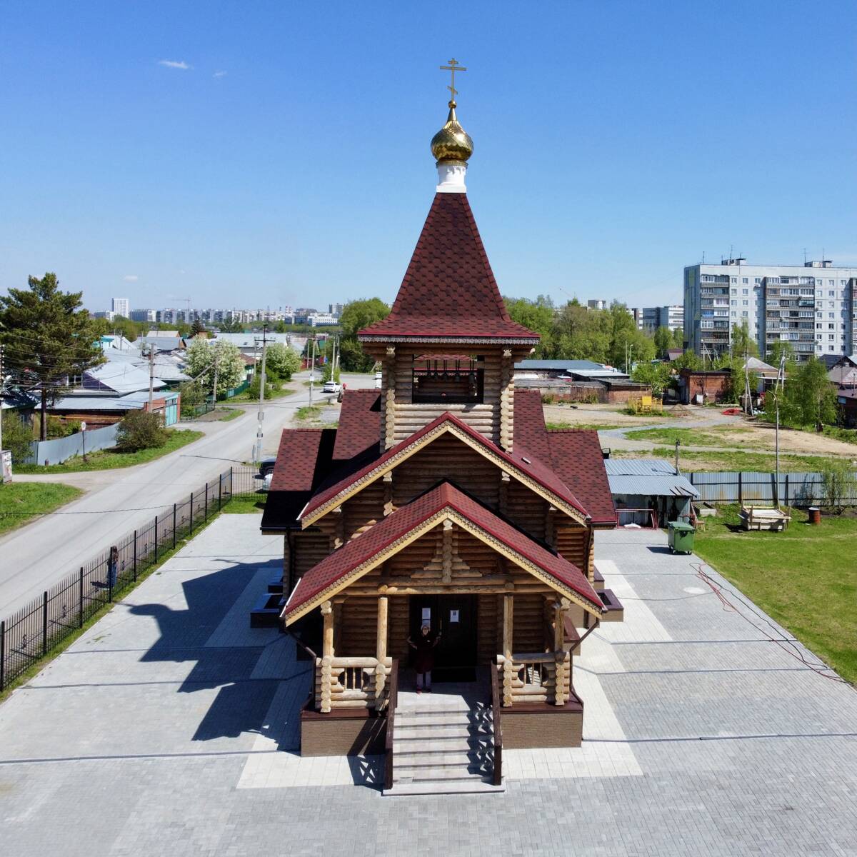 Церковь Георгия Победоносца в Северном, Новосибирск (Новосибирск, город, Новосибирская область). фасады, Вид с запада