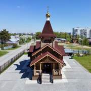 Церковь Георгия Победоносца в Северном, Вид с запада<br>, Новосибирск, Новосибирск, город, Новосибирская область
