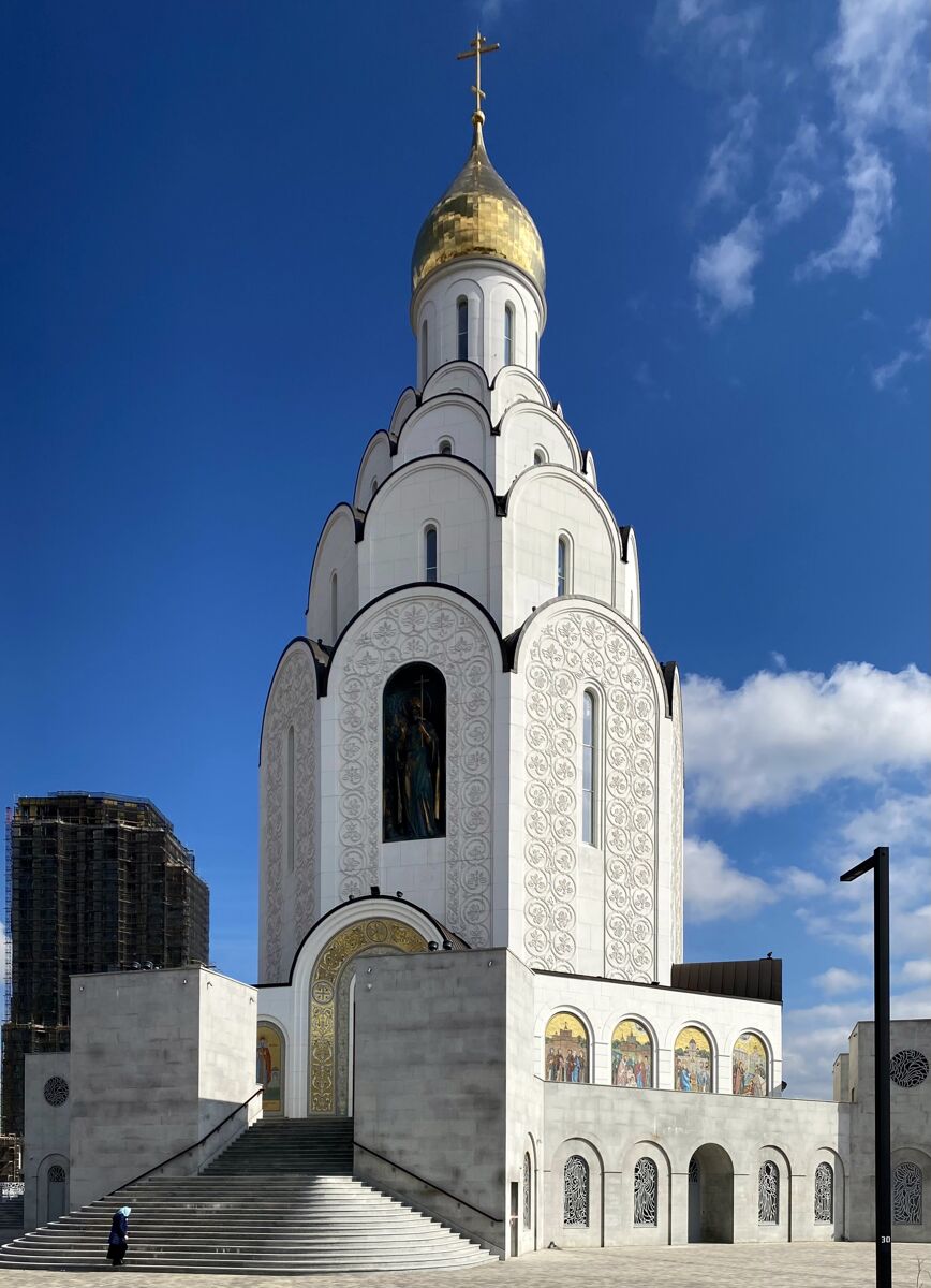 Церковь Владимира равноапостольного в Тушине, Покровское-Стрешнево (Северо-Западный административный округ (СЗАО), г. Москва). фасады, Вид с юго-запада