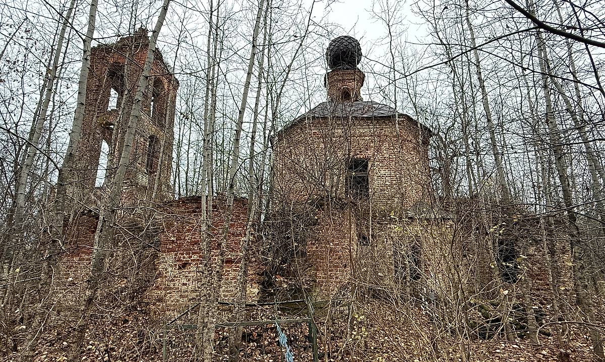 Вид с юга, фасады. Церковь Богоявления Господня, Мышкино (Сусанинский район, Костромская область)