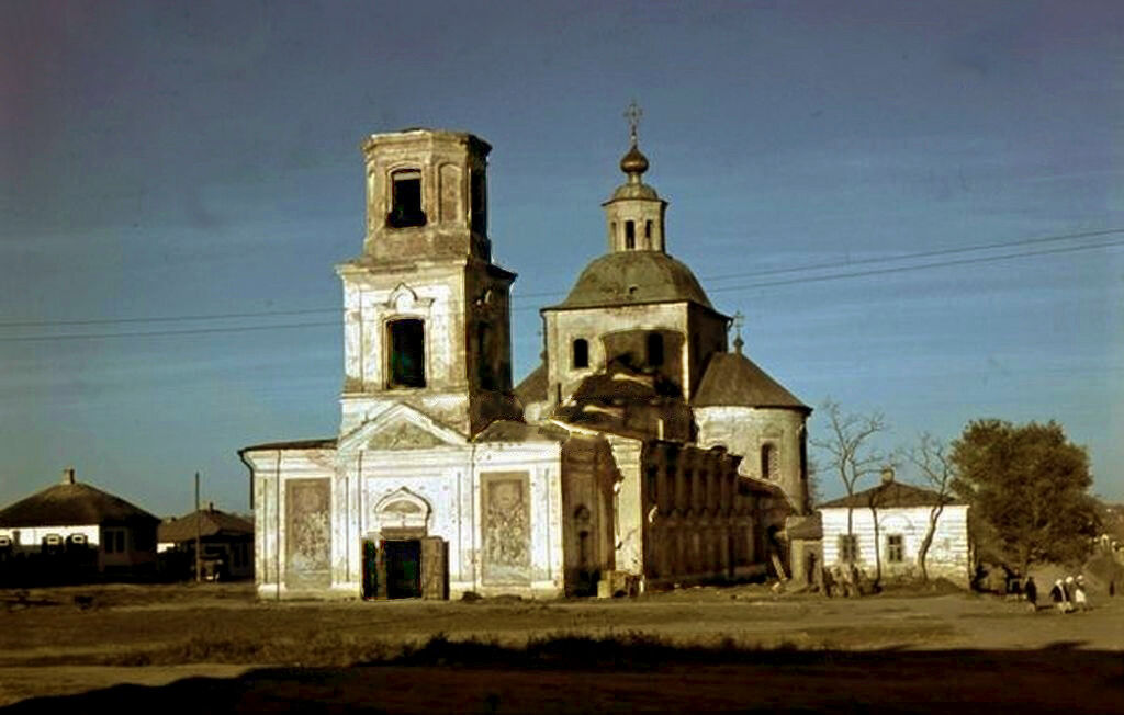 Церковь Богоявления Господня, Острогожск (Острогожский район, Воронежская область). архивная фотография, Фото 1942 г. с аукциона e-bay.de