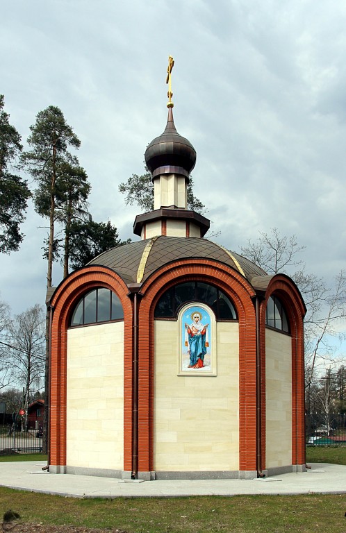 Храм-часовня Владимирской иконы Божией Матери, Юкки (Всеволожский район, Ленинградская область). фасады, Храмовая икона на восточной грани