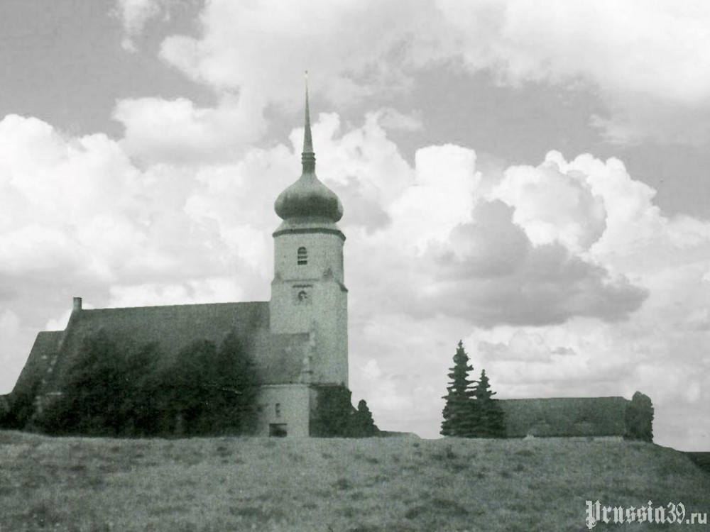 Церковь Входа Господня в Иерусалим, Новоколхозное (Неманский городской округ, Калининградская область). архивная фотография, Кирха Ной Аргенингкена, довоенное фото. Источник: http://www.prussia39.ru
