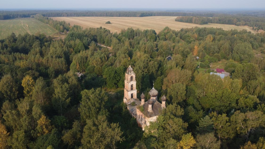 Церковь Николая Чудотворца, Сухоруково (Костромской район, Костромская область). общий вид в ландшафте