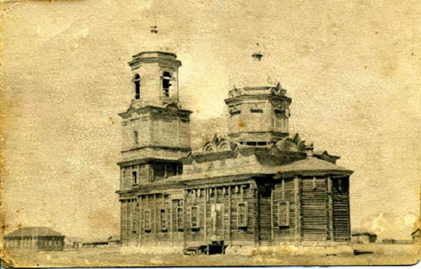 Церковь Космы и Дамиана (старая), Верхний Сускан (Ставропольский район, Самарская область). архивная фотография, Фото 1950-х годов из приходского архива