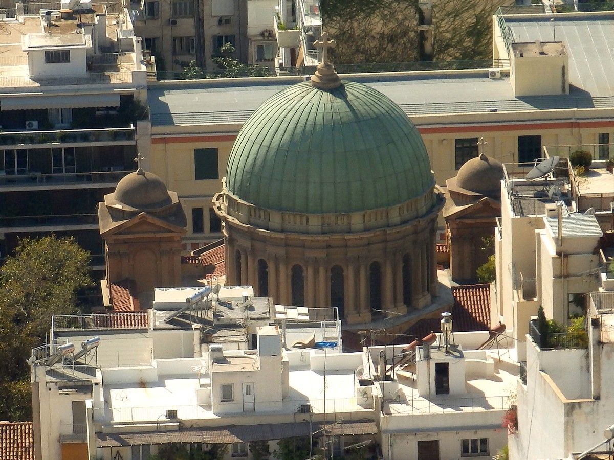 Церковь Дионисия Ареопагита, Афины (Αθήνα) (Аттика (Ἀττική), Греция). фасады