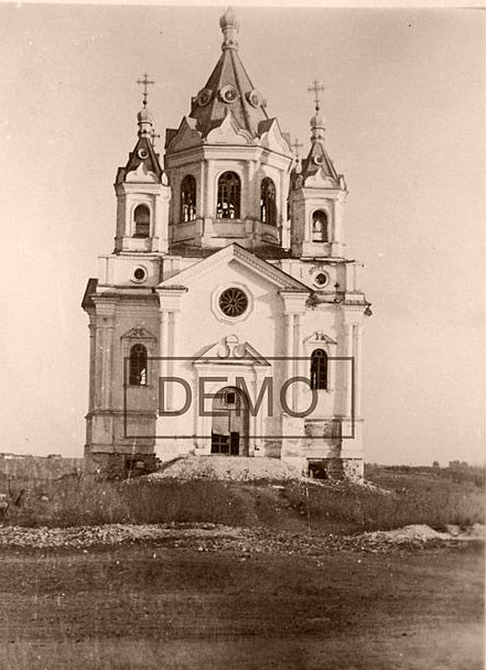 Знаменское. Церковь Бориса и Глеба. архивная фотография, старая церковь