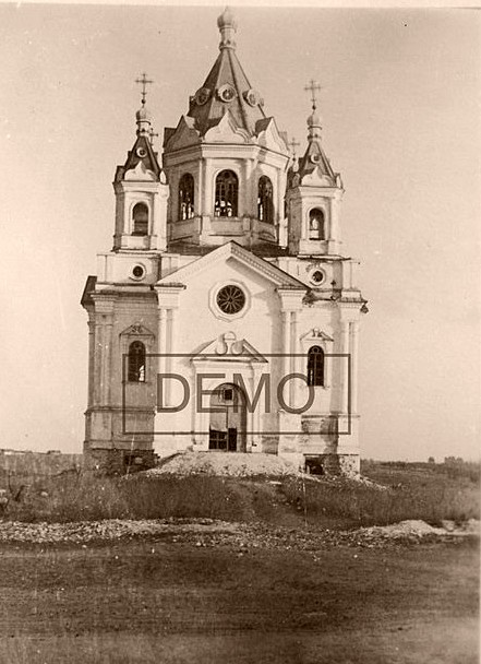 Церковь Бориса и Глеба, Знаменское (Ржевский район и г. Ржев, Тверская область). архивная фотография, старая церковь