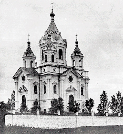 Знаменское. Церковь Бориса и Глеба. архивная фотография, старая церковь