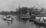 Собор Воскресения Христова, Вид на храм с реки Горынь.  

Фото из Национального цифрового архива Польши<br>, Давид-Городок, Столинский район, Беларусь, Брестская область