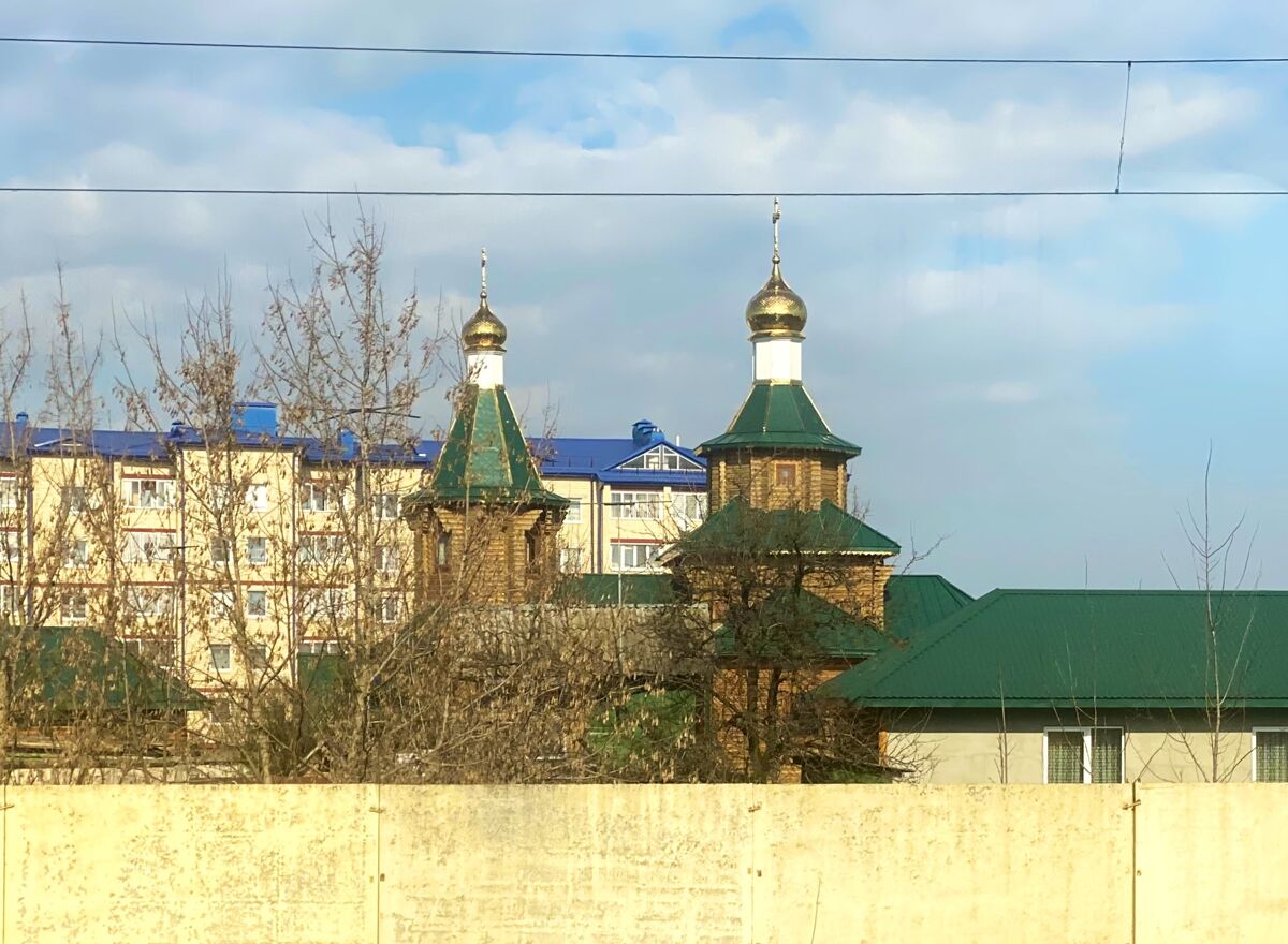 Церковь Спиридона Тримифунтского, Брест (Брест, город, Беларусь, Брестская область). архитектурные детали, Вид из проходящего поезда