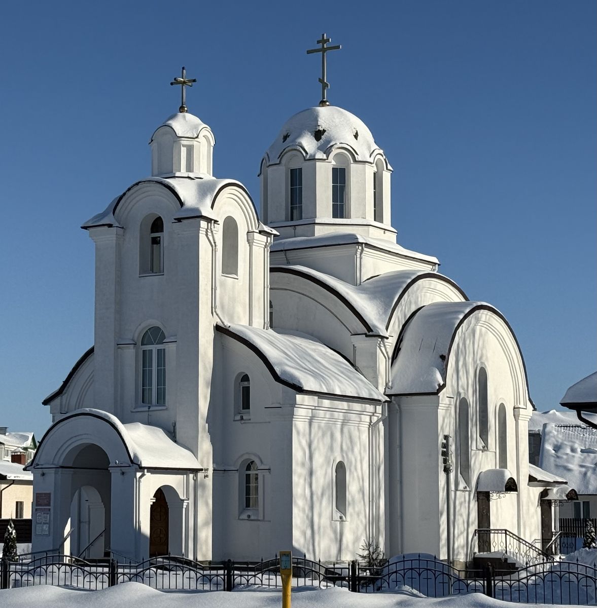 Вид с юго-запада, фасады. Церковь Меркурия Смоленского, Тарный (Витебск, город, Беларусь, Витебская область)
