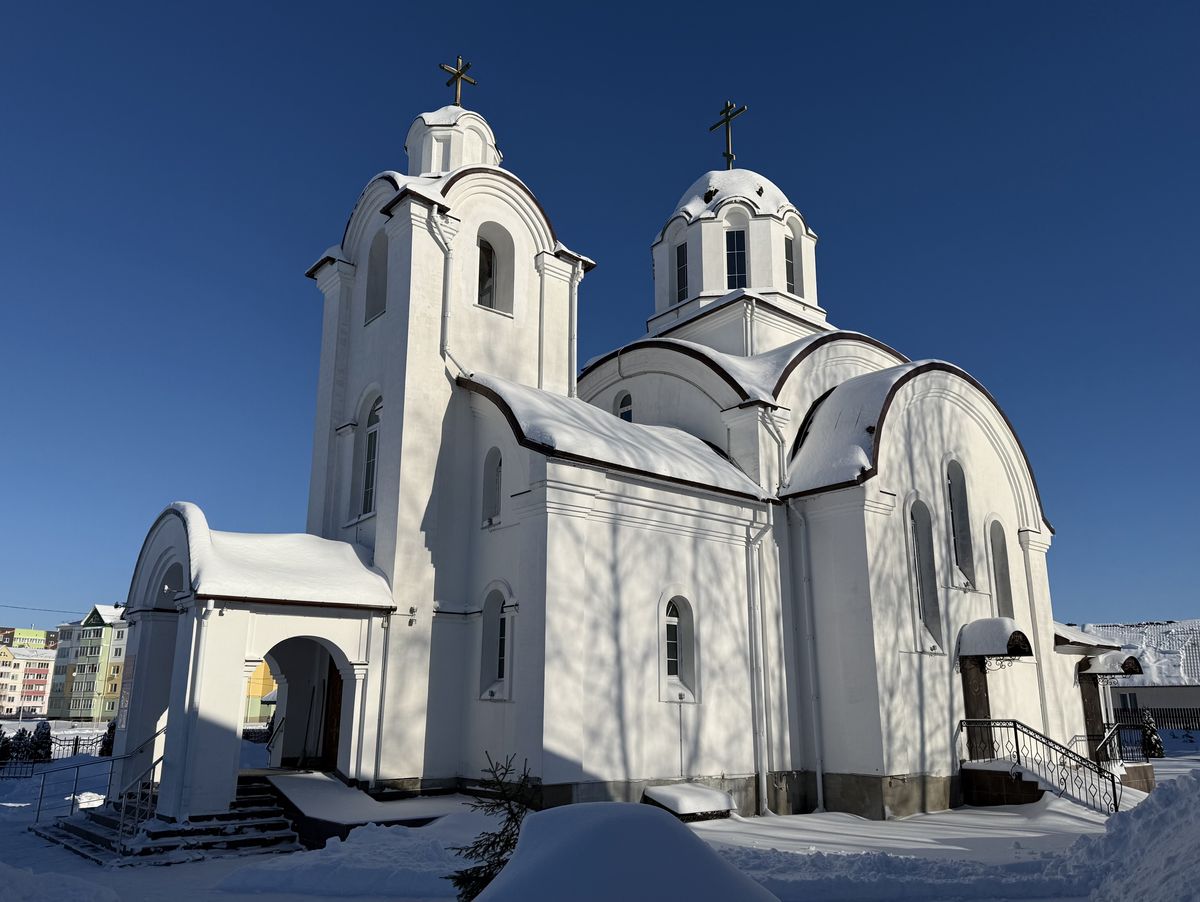 Вид с юго-запада, фасады. Церковь Меркурия Смоленского, Тарный (Витебск, город, Беларусь, Витебская область)