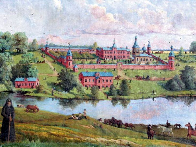 Спасо-Преображенский Носовский монастырь, Демьян Бедный (Жердевский район, Тамбовская область). архивная фотография, Дореволюционный вид. Источник: drevo-info.ru