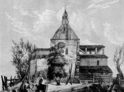 Церковь Рождества Пресвятой Богородицы ("Десятинная", вторая), Литография Фабианского 1857 г. с рисунка неизвестного художника начала XIX в. 22,2х29. Галерея киевских достопримечательных видов, тетрадь VII, К., 1857 г. Напечатано в литографии А. Гаммершмида<br>, Старокиевская гора, Шевченковский район, Украина, г. Киев