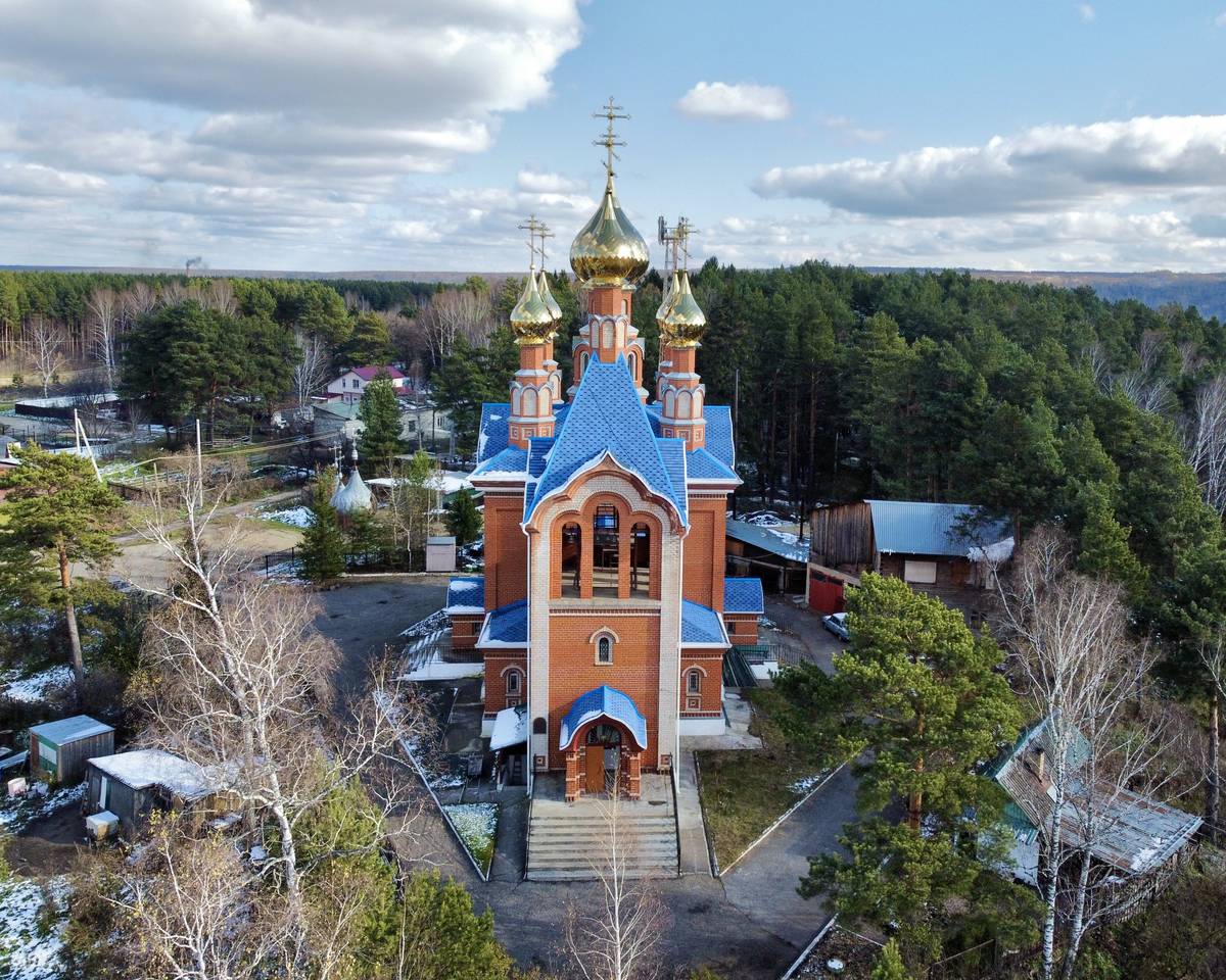 Церковь Серафима Саровского, Рудничный (Анжеро-Судженск, город, Кемеровская область). фасады, Вид с запада