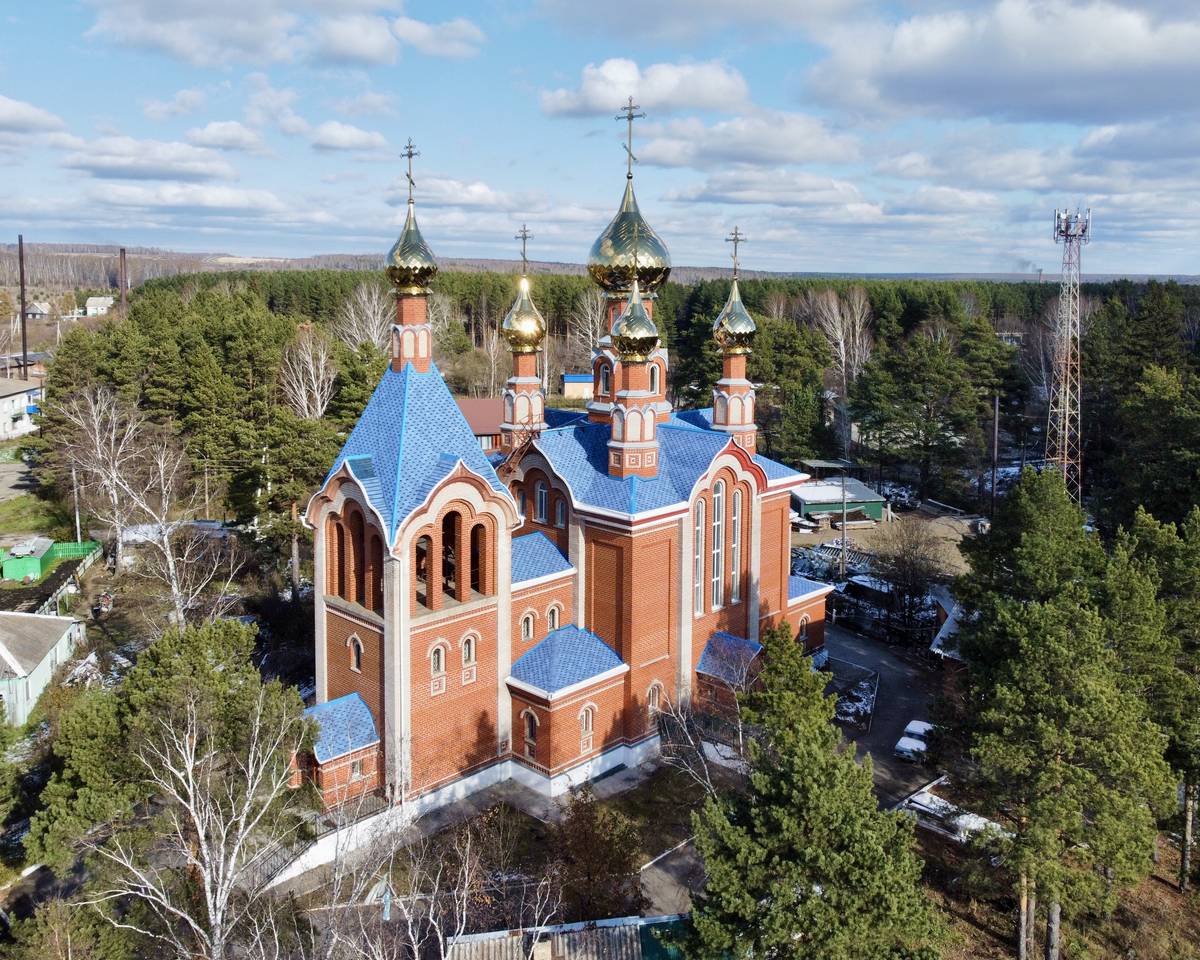 Церковь Серафима Саровского, Рудничный (Анжеро-Судженск, город, Кемеровская область). фасады, Вид с ЮЗ