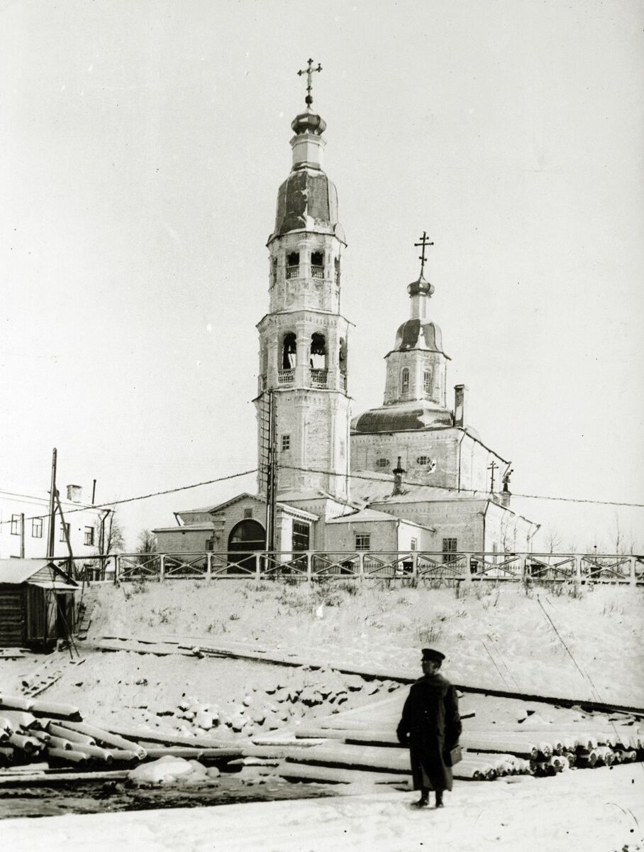Церковь Успения Пресвятой Богородицы (старая), Архангельск (Архангельск, город, Архангельская область). архивная фотография, Фото нач. ХХ века. Приблизительная датировка: 1910-1917 гг.
