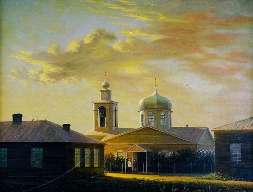 Церковь Казанской иконы Божией Матери, Уральск (Западно-Казахстанская область, Казахстан). графика, Казанская Церковь (картина Николая Микушкина)